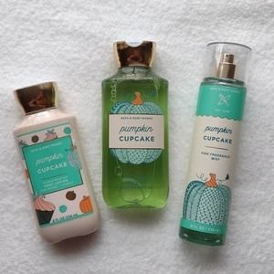 Bath and Body Works Pumpkin Cupcake Set